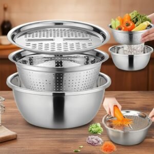 3-in-1 Multifunctional Stainless Steel Bowl Drain Set